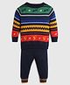 Somersault Cotton Full Sleeves Animal Designed Sweater & Pant Set - Multi Colour