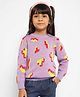 Somersault Cotton Full Sleeves Building Blocks Designed Sweater - Pink