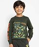 Somersault Cotton Full Sleeves Video Game Designed Sweater - Green