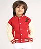 Somersault Full Sleeves Champion Embroidered Varsity Jacket - Red
