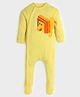 Somersault Interlock Knit Full Sleeves Lion Printed Sleepsuit - Yellow