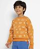 Somersault Full Sleeves Typography Printed Sweatshirt - Brown