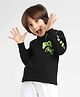 Somersault Full Sleeves Joystick Printed Hooded Sweatshirt - Black