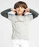 Somersault Cotton Full Doctor Sleeves Invaders Text Printed Tee - Grey