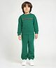 Somersault Full Sleeves Champion Text Printed Sweatshirt & Joggers Set - Green