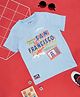 Pantaloons Junior Cotton Half Sleeves San Francisco Text Printed Tee - Sky Blue