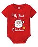Baby Buzz Christmas Theme 100% Cotton Half Sleeve My First Christmas Printed Onesie - Red