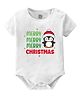 Baby Buzz Christmas Theme 100% Cotton Half Sleeve Merry Christmas Printed Onesie - White