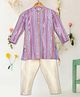 Saka Designs By Sapna Full Sleeves Sequins Embellished & Thread Work Detailed Kurta With Pyjama Set - Lilac