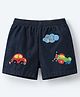 Mark & Mia Cotton Shorts with Vehicle Embroidery - Navy Blue