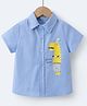 Mark & Mia Cotton Half Sleeves Shirt with Dino Print Shirt - Blue