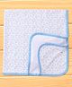 Pink Rabbit Interlock Knit Wrapper with Cars Print L 81 x B 81 cm - Light Blue