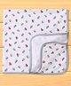 Pink Rabbit Interlock Knit Wrapper with Cars Print L 76 x B 76 cm - Grey