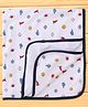 Pink Rabbit Interlock Knit Wrapper with Champ Print L 76 x B 76 cm - Navy Blue