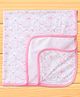 Pink Rabbit Interlock Knit Wrapper with Bunny Print L 76 x B 76 cm - Pink
