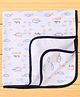 Pink Rabbit Interlock Knit Wrapper with Hello Baby Print L 81 x B 81 cm - Black