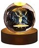 Awestuffs 3D Crystal Ball Night Light for Kids Glass Lamp space lamp with Wooden Base Fantasy Decoration Crystal Ball LED Galaxy Planet Nightlight Bedroom Décor (Deer)