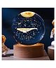 Awestuffs 3D Crystal Ball Night Light for Kids Glass Lamp space lamp with Wooden Base Fantasy Decoration Crystal Ball LED Galaxy Planet Nightlight Bedroom Décor (Whale)