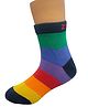 Zikku Cotton Colour Blocked Ankle Length Socks - Multi Colour