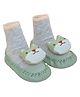 Kidofash Cotton Dog Applique Detailed Sock Shoes - Green