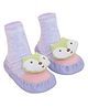 Kidofash Cotton Animal Applique Detailed Sock Shoes - Purple