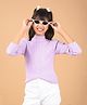 CRIMSOUNE CLUB Three Fourth Sleeves Solid Sweater - Purple