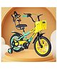 Jazz Rider Kids Bicycle with Storage Basket Bell & Training Wheels - Sky Blue & Yellow
