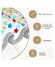 VParents cotton New Born Baby Hooded Wrapper Blanket, single layer 0-12 Months  pack of 2 combo -Assorted design deo