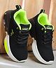 ABROS Mesh Detailed Colour Blocked Shoes - Black & Fluorescent Green