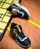 ABROS Mesh Detailed Aeroplane Designed Running Shoes - Navy Blue & Mustard