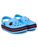 ABROS Colour Blocked Perforated Clogs - Sky Blue
