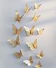 JAAMSO ROYALS 3D Butterfly PVC 12 Pcs Butterfly Sticker Sheet , Golden
