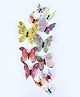 JAAMSO ROYALS Multi Circle 3D Butterfly PVC Vinyl -Set of 12 Butterfly Sticker Sheet 16 cm