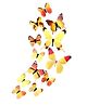 JAAMSO ROYALS Yellow 3D Wall Sticker Mix Size (Set of 12 pcs) Butterfly Sticker Sheet 16 cm