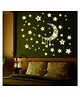 JAAMSO ROYALS 'Radium Moon & Falling Stars ' Glow In Dark Wall Sticker 32 CM