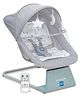 Mee Mee Premium Electric Baby Rocking Chair | Automatic Swing Rocker with Bluetooth Music Connectivity | Remote Controlled Swing with Timer |Noiseless Lightweight Baby Bouncer with Mosquito Net (Grey)