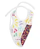 SuperBottoms Printed Apron Style Reversible Bib with Crumb Catcher | White Warli & Utsav