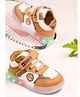 KATS Colour Blocked LED Shoes With Velcro Closure - Beige