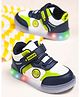 KATS Colour Blocked LED Shoes With Velcro Closure - Navy Blue