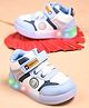 KATS Colour Blocked LED Shoes With Velcro Closure - Sky Blue