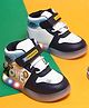 KATS One Text Patch Designed & Colour Blocked LED Shoes With Velcro Closure - Navy Blue