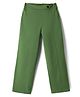 Kookie Kids Cotton Woven Full Length Pleated Wide Leg Lounge Pant With Pockets - Green