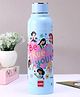 Cello Puro Steel Benz Icon Water Bottle With Disney Princess Print Light Blue - 500 ml.