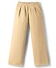 Kookie Kids Cotton Lycra  Woven Full Length Solid Color Pleated Wide Leg Lounge Pant - Tan