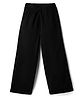 Kookie Kids Cotton Woven Full Length Pleated Wide Leg Lounge Pant With Pockets - Black