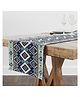 Aazeem Table Runner Blue with Standard Size Velvet Material, Table Runner Rustic Farmhouse Table Runner for Kitchen Dining Table, Indoor Outdoor Home Party Décor- Blue, Pack of 1