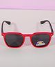 DukieKooky Colour Blocked Solid Square Sunglasses - Red