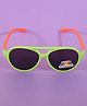 DukieKooky Colour Blocked Polarized & UV Protected Aviator Round Sunglasses - Green
