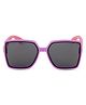 DukieKooky Colour Blocked Square Sunglasses - Bright Purple