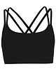 Charm n Cherish Sleeveless Solid Sports Bra - Black